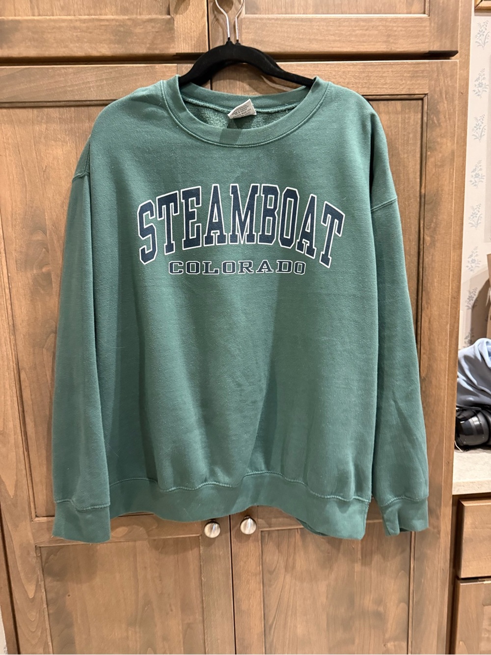 Steamboat Colorado Men's Crewneck Sweatshirt - Green